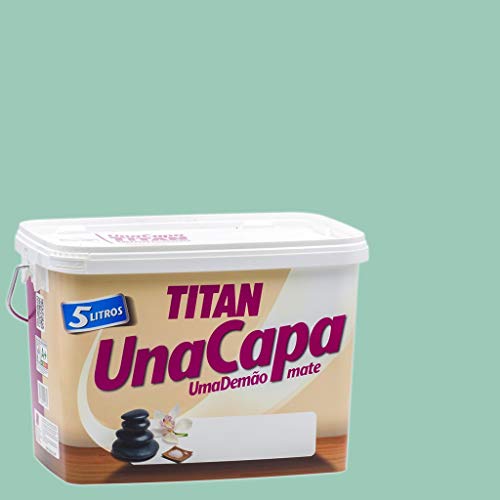 Titan M125525 - Pintura plastica monocapa mate de 5 l verde suave