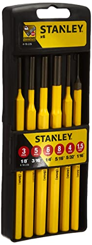 STANLEY 4-18-226 - Juego de botadores y punzones (6 piezas)