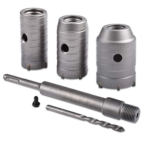 Manija Redonda Sds MáS VáStago Pared De HormigóN Broca, Broca Para Muro De HormigóN/Cemento Con 30/40/50MM ExpansióN, Para Aires Acondicionados, Campanas O Lavadoras, Perforadoras De TuberíAs, Etc.