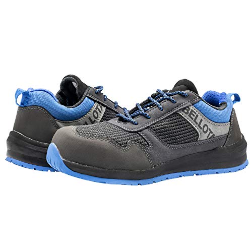 Bellota 72350BB44S1P - Zapatos de Seguridad de Hombre y Mujer Street (Talla 44) de Rejilla Transpirable con Microfibra Transpirable y Suela Extra Cómoda