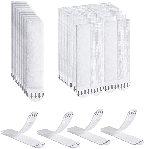 Ainiv 32pares(64 tiras) Tiras para Colgar Cuadros y Marcos, Bandas Adhesivas para Colgar en la Pared, Para Mármol, Baldosas de Cerámica, Vidrio, Metal, Plástico, Madera -L 93 x 19mm, 32pares