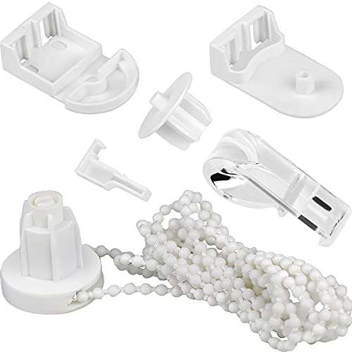 2 Juegos Accesorios para Persianas Enrollables Kit de Montaje de Persianas Enrollables para Persianas Opacas Accesorios de Repuesto para Persianas Enrollables con 2.5m Cadena de Perlas