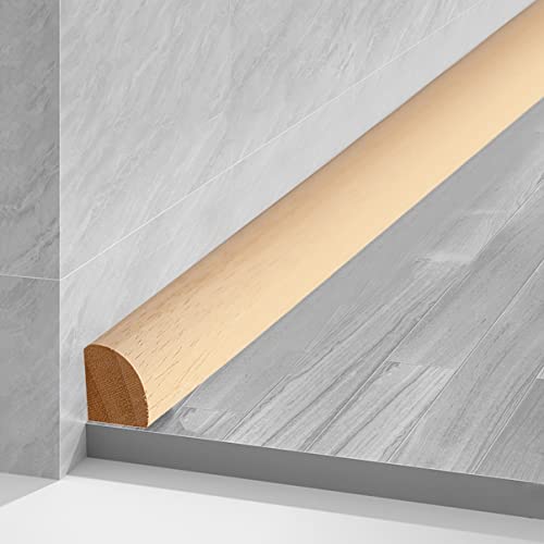 ZAQYCM tapajuntas Suelo Esquina con Moldura De Cuarto De Vuelta De 1 M para Pisos De Vinilo, Tira De Calafateo De Madera para Puertas, Ventanas, Paredes Y Encimeras (Color : 1.5x1.5cm(0.6 x 0.6 in))