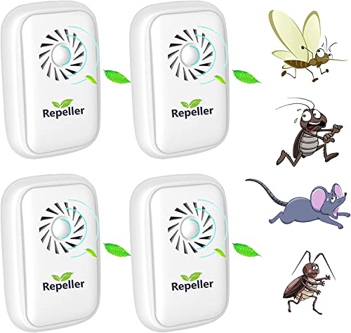 Repelente Ultrasónico de Plagas,Repelente de ultrasonidos para Ratones,Repelente para Mosquitos,Repelente Eléctrico Extra Fuerte para arañas,Trampas para Ratones,cucarachas,chinchetas