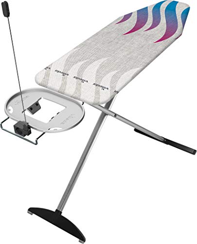 Vileda 159255 Total Reflect Plus - Tabla de planchar grande, altura regulable 74 - 97 cm, con funda metálica para planchado más rápido, Colores surtidos, medidas: 130 x 44 cm, talla única