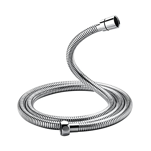 Ibergrif M20109-17 Manguera de Ducha Universal, Flexo de Ducha de 1,7M, Acero Inoxidable, Plata