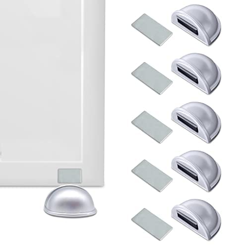 Topes para puertas suelo - Tope puerta imán - Topes puertas suelo adhesivos - Retenedor puerta magnético - Tope puertas suelo 6unds para proteger la pared (1)