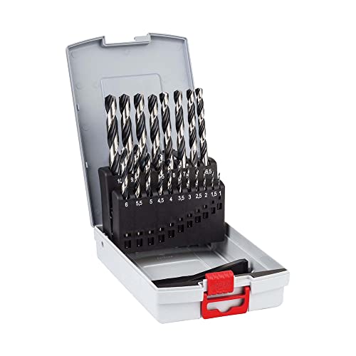 Bosch Professional Set de 19 brocas helicoidales HSS PointTeQ, para metal, ProBox, accesorio de taladro