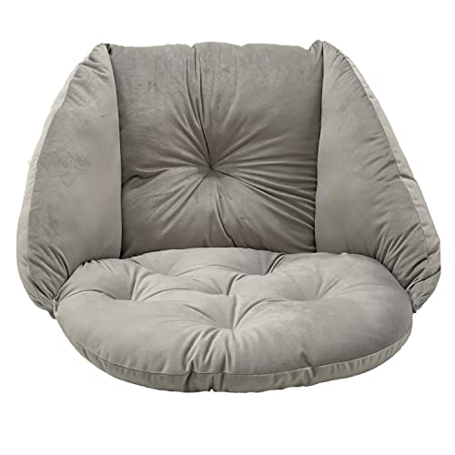 SuperKissen24. Cojines para Silla Colgante - Cojín Redondo - Almohada para Silla Colgante - Almohada para Silla Columpio - Almohada Blanda - Plata
