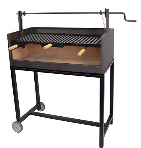 IMEX EL ZORRO 71491 - Barbacoa con Ladrillo Refractario y Parrilla Esmaltada 62x45x102 cms.