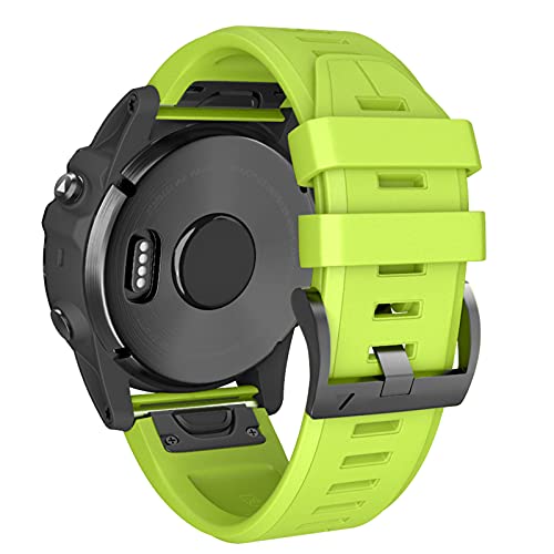 ANBEST Pulsera de Silicona Compatible con Garmin Fenix ​​5/Fenix ​​6 Correa, Brazalete de Liberación Rápida para Fenix ​​5 Plus/Fenix ​​6 Pro/Forerunner 935/945, Verde