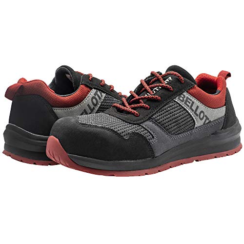 Bellota 72350BR43S1P - Zapatos de Seguridad de Hombre y Mujer Street (Talla 43) de Rejilla Transpirable con Microfibra Transpirable y Suela Extra Cómoda