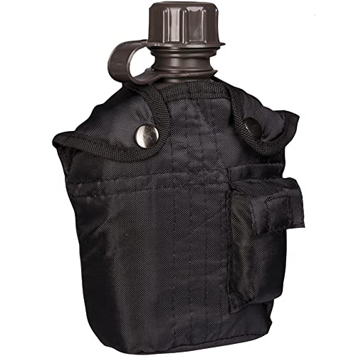 TS Tactical Store Cantimplora US CANTEEN NEGRO Polietileno 1 litro | Camping, senderismo, outdoor, caza, pesca US.CANT.BLK