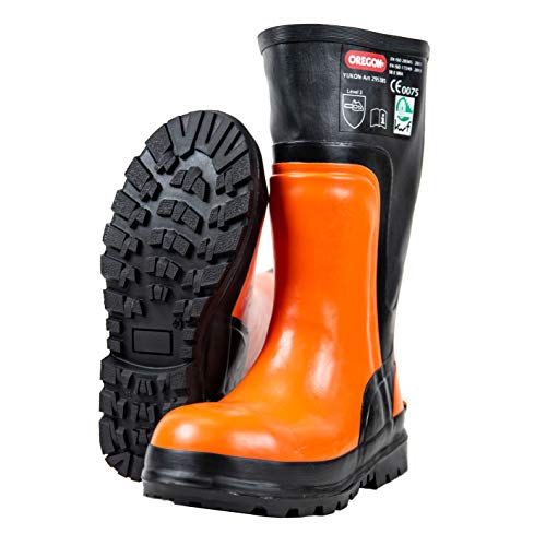 Oregon Yukon Botas de Seguridad de Goma con Protección Anticorte y Punta de Acero (Talla 45)