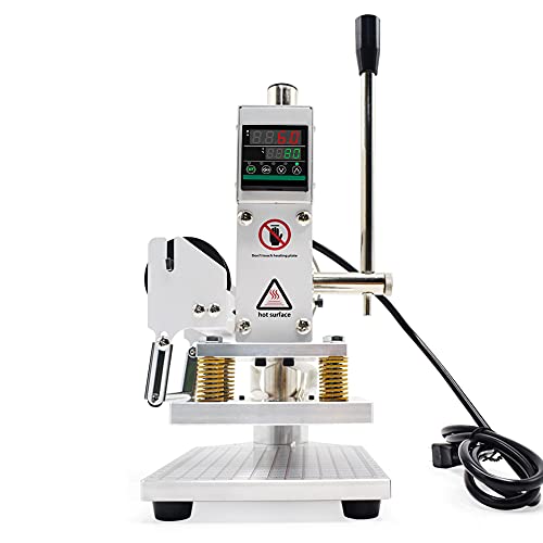 FASTTOBUY Máquina de estampación en caliente, 500 W, máquina de marcaje en caliente con impresión de bronceado para PVC, cuero y papel (10 x 13 cm)