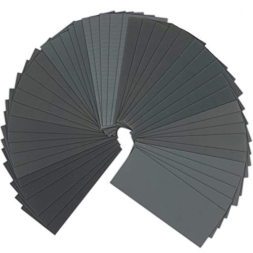 Papel De Lija, Bst4u Surtido De Papel De Lija Seco Y HúMedo Para Lijado Automotriz, Acabado De Muebles De Madera, Acabado De Turing De Madera, 120 A 5000, 9X3.6 Pulgadas, 75 Hojas