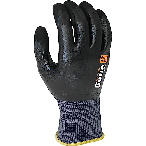GUANTE DE TRABAJO NYLON/NITRILO NEGRO TALLA 10 JUBA