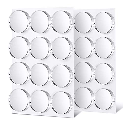 Yosemy 24PCS Topes para Puerta, Autoadhesivos Topes Elásticos Transparentes - Amortiguadores Adhesivos para Pared Armario Ø 22 MM