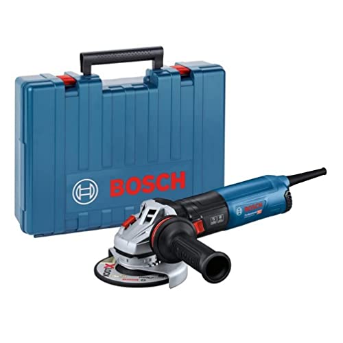 Bosch Professional GWS 14-125 S - Amoladora angular (1400 W, 11500 rpm, Ø disco 125 mm, velocidad variable, Antivibration, KickBack Control, en maletín)