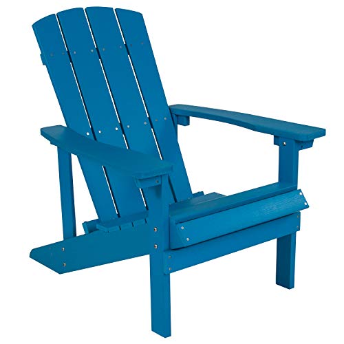 Flash Furniture Muebles Flash Silla Adirondack Poly, Resina Poliestireno, Blue, Set of 1