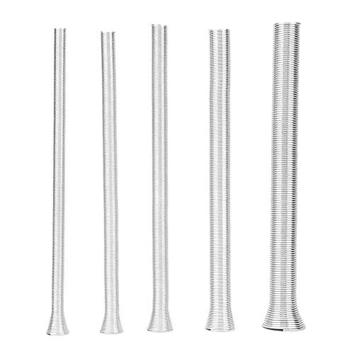 Dobladoras de Tubo de Resorte de 5 Piezas, 21cm Doblador de Tubo de Resorte de Acero súper elástico Tubo de doblado de Alambre eléctrico de PVC