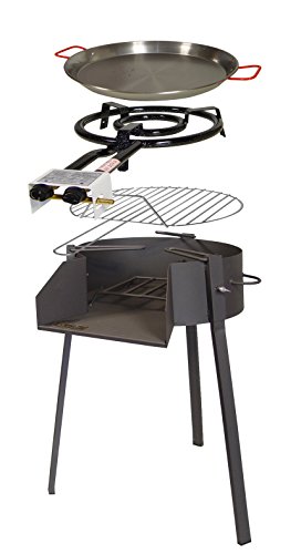 Imex El Zorro 71587 Kit barbacoa redonda, Negro, 60x72x75 cm