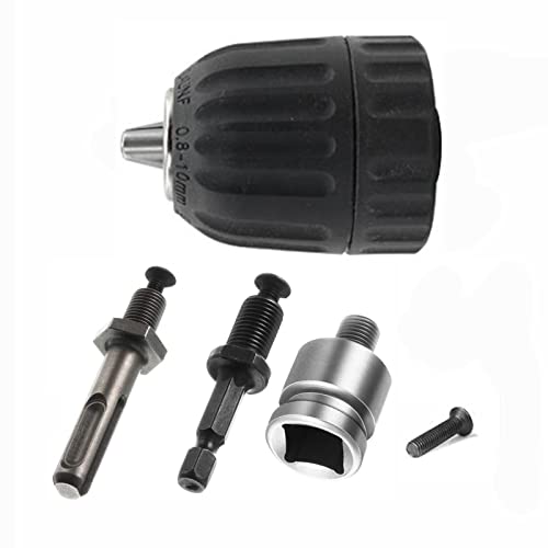 WOMGF Automático Portabrocas sin llaves 0.8-10 mm 3/8-24UNFcon Adaptador SDS PLUS Mandril para Taladro SDS PLUS a cierre rapido