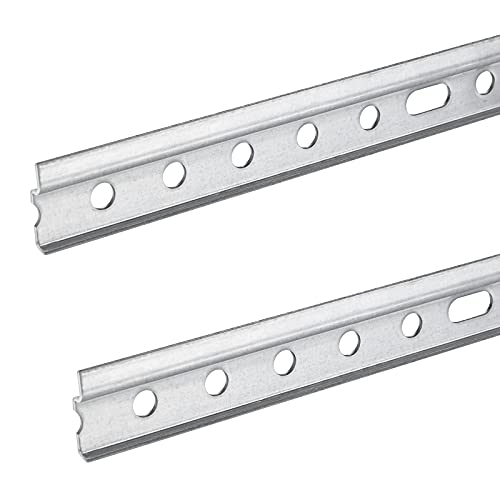 SOTECH 2 piezas de rieles para colgar Colgador de armario de 157 mm Rieles de armario para muebles de cocina Rieles de suspensión Rieles de pared de acero galvanizado para armarios de pared