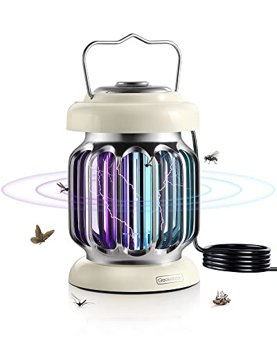 GeckoMan Espectro Híbrido, Interruptor Estanco, Lampara Antimosquitos Electrico Exterior e Interior, Mata Mosquitos Electrico Matamoscas Electrico Mata Moscas Electrica Atrapa Moscas Anti Insectos