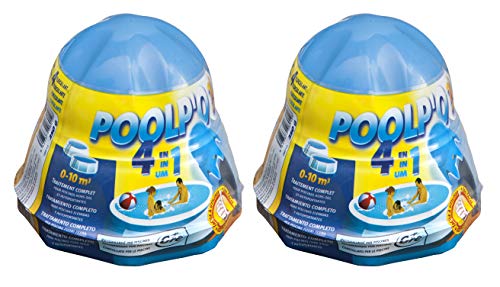 Gre 08012X2 - Pack de dosificador flotante para el mantenimiento del agua de la piscina de 0-10 m3, 2 x 250 gr