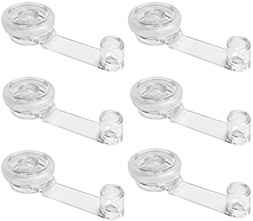 Penjel-Pack 6 Topes para Puertas con Retenedor Giratorio-Topes Puertas Transparentes-Sujeta Puertas Suelo-Tope Puertas Suelo Decorativo-Adhesivo Fuerte-Robustos -Sin Instalacion- reten 6