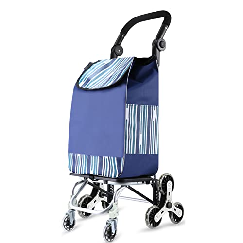 Carro De La Compra Plegable Ligero con Marco De Aluminio Y 8 Ruedas para Escalar Escaleras - Bolsa Desmontable Incluida En La Compra.