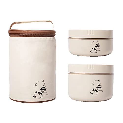 LANMOU Termo para Comida 450 ml Taza Aislada de Acero Inoxidable para Alimentos Bebida Sopa Termo Térmico para Sólido y Líquido para Bebe Niños y Adultos Regalo para niños (550ml+350ml+bag)