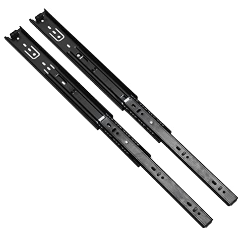 10 pares de deslizadores para cajones, correderas de gabinetes de cocina robustas de 45 mm de ancho, rodamiento de bolas, montaje lateral, rieles de repuesto de cajón (12 pulgadas)