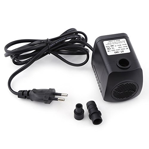 Bomba de agua pequeña termoplástica 220V 15W 800L / H fuente de aire pecera bomba sumergible de agua de acuario negro
