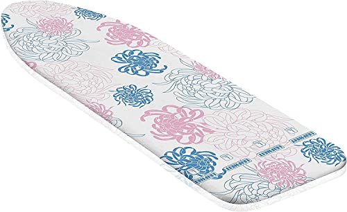 Leifheit Tabla de Planchar Funda Plancha Cotton Classic S-MAX 112x34 cm 1071597, Producto Compuesto por70% algodón y 30% Poliuretano, Estampado