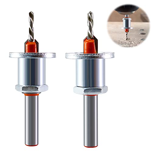 2 piezas Brocas Avellanadora Madera, Juego de Brocas de Carpintería 8mm, HSS Countersunk Broca, Herramientas Carpinteria Madera para Taladrar Madera Plástico Agujeros de Perforación (Tamaño)