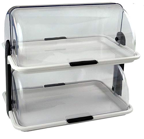 Denox DEN224 1 Expositor Premier Doble, hogar o Profesional, Color Blanco