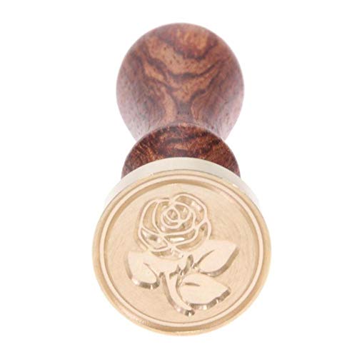 1 tirador de madera para boda, diseño retro, sellado, sellos decorativos, salud, cumpleaños, boda, invitación de sellado, sellos de flores rosa lavanda
