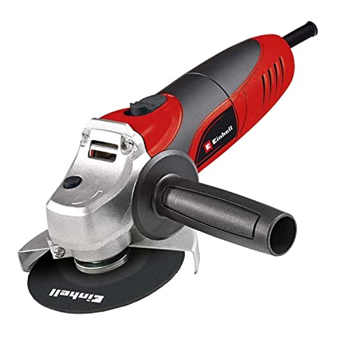 Einhell Amoladora angular TC-AG 125 (850W, 12.000 1/min de velocidad, disco de 125mm-ø, protector de disco, bloqueo de husillo, cabezal de engranaje plano de aluminio)