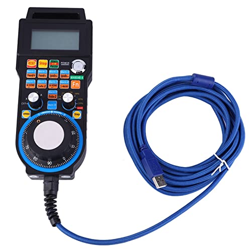 Qqmora 27x12x7 Rueda de Mano Electrónica de Control con Cable de Mano para Máquina de Grabado CNC Sistema Mach3 Herramienta de Grabado Generador de Pulso Manual Cnc