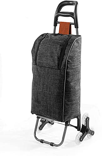 Berela - RUBWHEEL Carro para Compra con 6 Ruedas de Goma Super Resistentes, Carro Compra Desmontable y Lavable con Amplia Apertura.