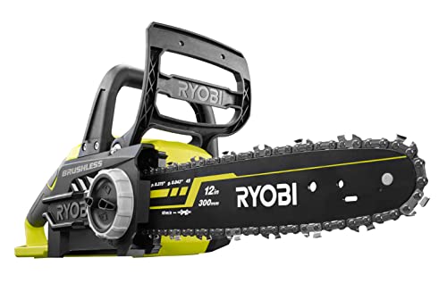 RYOBI - Motosierra Eléctrica Sin Cable a Batería 18V ONE+ Motor Brushless - Guía 30cm - Usos Regulares y Domésticos, Pequeña Poda, Producción de Leña - OCS1830