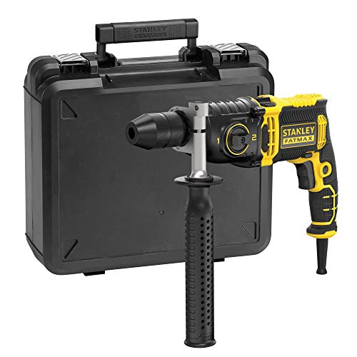 STANLEY FATMAX FMEH1100K-QS - Taladro percutor con cable 1.100W, 54.400 ipm y maletín