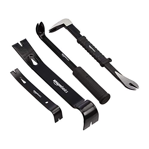 Amazon Basics - Palanca para quitar clavos, set de 4 piezas