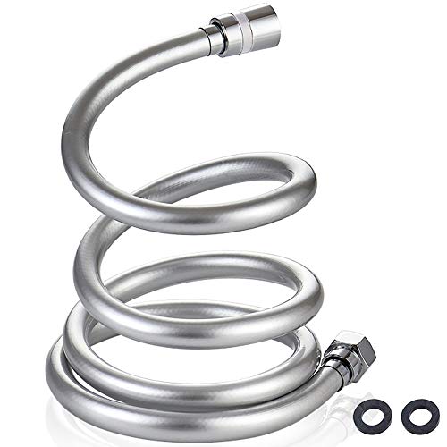 Manguera Ducha 2m Universal Pvc, Flexible de Mano de Repuesto Larga Manguera de DuchaAnti Torcedura, Estándar G 1/2