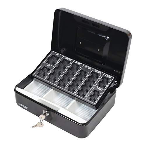 HMF 10022-02 Caja de caudales, para contar dinero 25 x 18 x 9 cm, negro