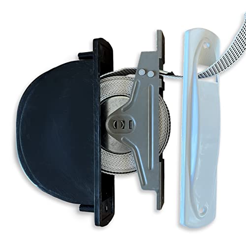 Recogedor Persiana 20mm con Frente de Aluminio para un Acabado Duradero. Enrollador persiana metálico con Doble patilla. Cinta de 20mm de Ancho y 5m de Largo (Compacto Cinta 20mm)