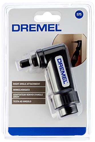 Dremel 575 Cabezal Angular - Adaptador de Broca de Àngulo Recto. Complemento para Multiherramientas, Profundidad de Trabajo 6cm