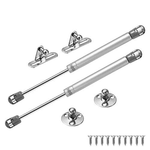 Vinabo 2PCS Amortiguadores de Gas 100N, Resorte de Compresión para Puertas Armario, Bisagra Armario con Tornillos, Pistones a Gas Muebles Cocina Amortiguadores Muebles Bisagras Puertas Cocina